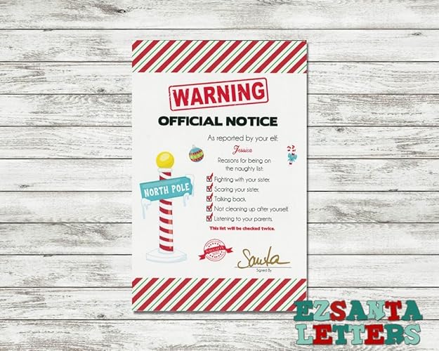 Santa Warning Letter