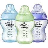Tommee Tippee Closer to Nature Color My World Feeding Bottles, Boy, 9 Ounce, 3 Pack