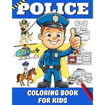 Police Coloring Book for Kids: 35 Large-Print Coloring Pages ...