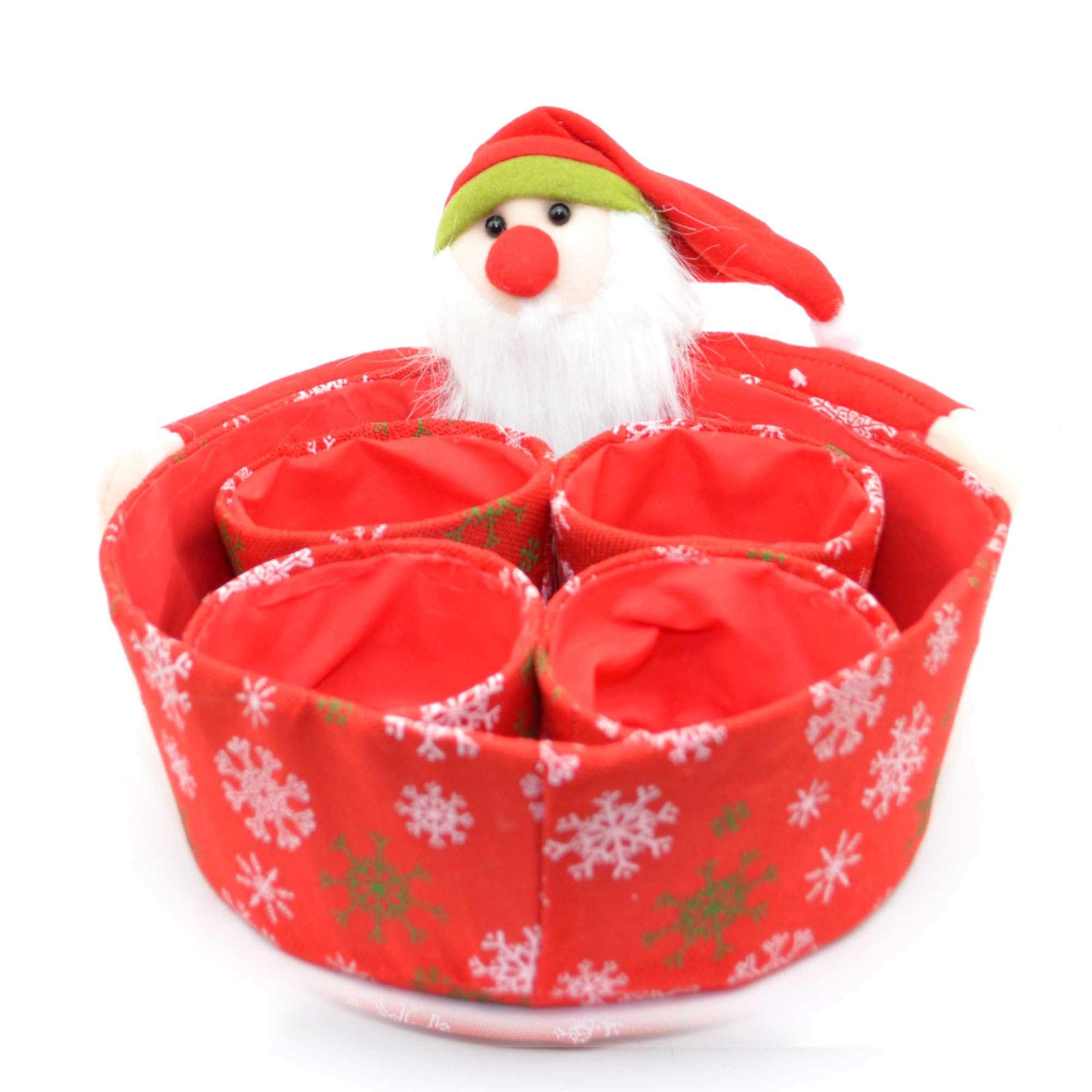 5pcs Christmas Novelty Basket Set Santa Sweet Christmas Dinner Table Decorations Favour Gifts Display
