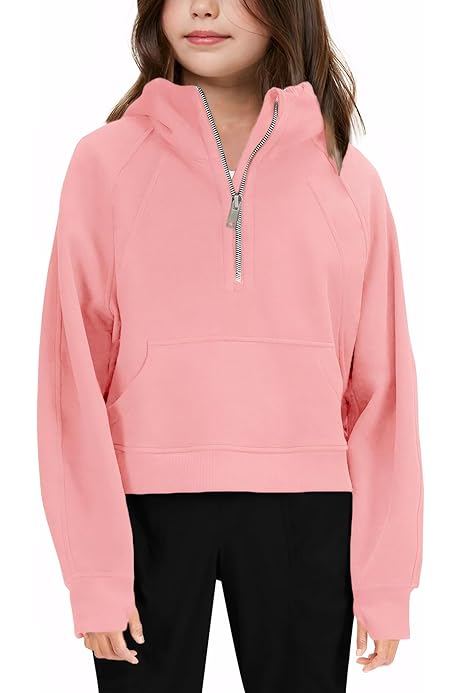 Zip Hoodie With Pullover With Thumb Holes Girls Zip Hoodie With
