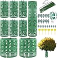 10pcs Tree Guards Trunk Protector Plastic Tree bark Protector with Twist Ties 20pcs Plant Support Clips 20pcs Garden Plant Ties 6pcs Plant Labels Tree Wrap Bark Guard Preventing Deer Mowers