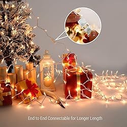 Brightown Christmas String Lights 2 Pack Clear Warm