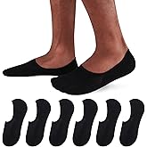 SIXDAYSOX No Show Socks Men 6/8 Pack Invisible Low Cut Non Slip Short Socks Size 5-11/10-13