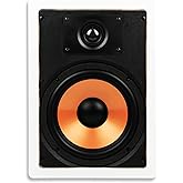 Micca M-8S 8-Inch 2-Way In-Wall Speaker with Pivoting 1-Inch Silk Dome Tweeter, White