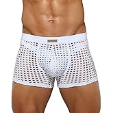 Arjen Kroos Men's Sexy Trunks Sheer Mesh Underwear Novelty Low Rise Lingerie