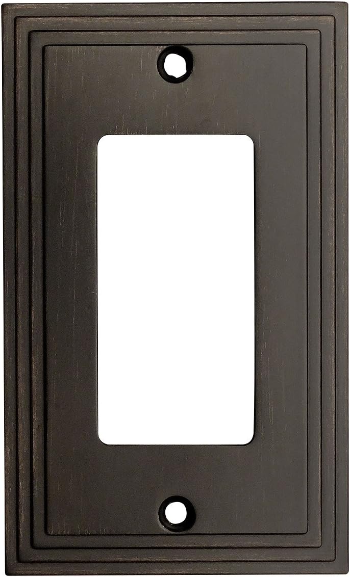 Cosmas 25000-ORB Oil Rubbed Bronze Single GFI/Decora Rocker Wall Switch Plate Switchplate Cover