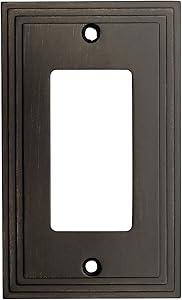 Cosmas 25000-ORB Oil Rubbed Bronze Single GFI/Decora Rocker Wall Switch Plate Switchplate Cover
