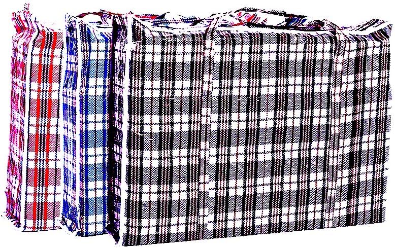 EcoPure 1 Jumbo Storage Laundry Shopping Bag with Zippers and Handles Random Color Size 23.5"x23.5"x7"