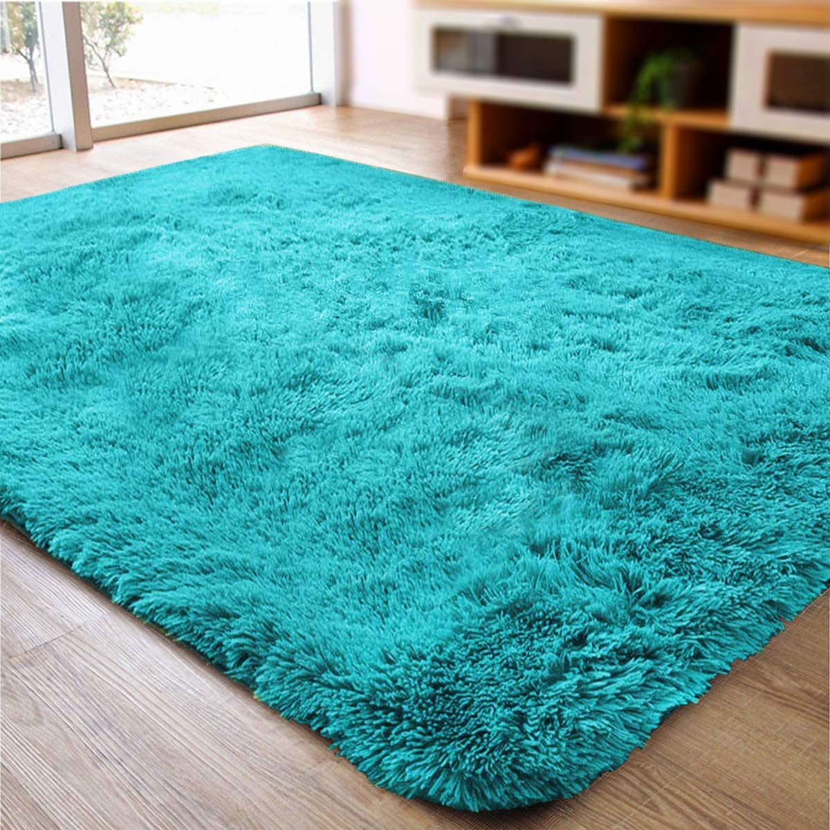 ACTCUT Ultra Soft Indoor Modern Area Rugs for Children Bedroom, Fluffy Living Room Carpets for Living Room, Home Decor Nursery Rug 2' x 3', Blue