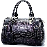 Women's Large Genuine Leather Shoulder Handbags, Luxury Tote Bag Premium Purse Crossbody Bags with Detachable Shoulder Strap