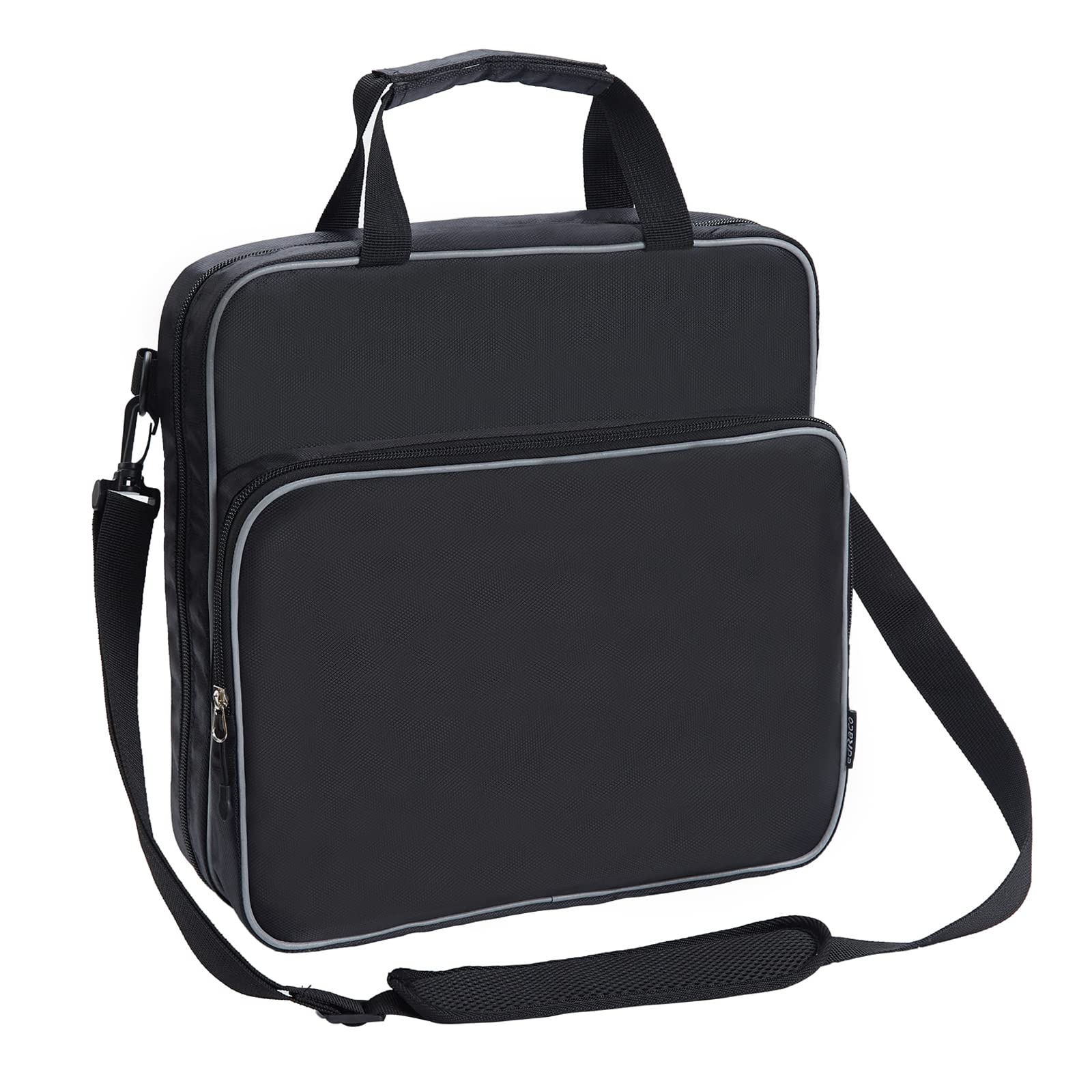 Photo 1 of 2 Inch 3-Ring Binder With Zipper, Multi Pockets Organizer, 500 Sheet Capacity, Shoulder Strap, Black