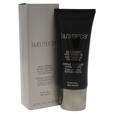 Laura Mercier Silk Creme Moisturizing Photo Edition Foundation for Women, Medium Ivory, 1 Ounce