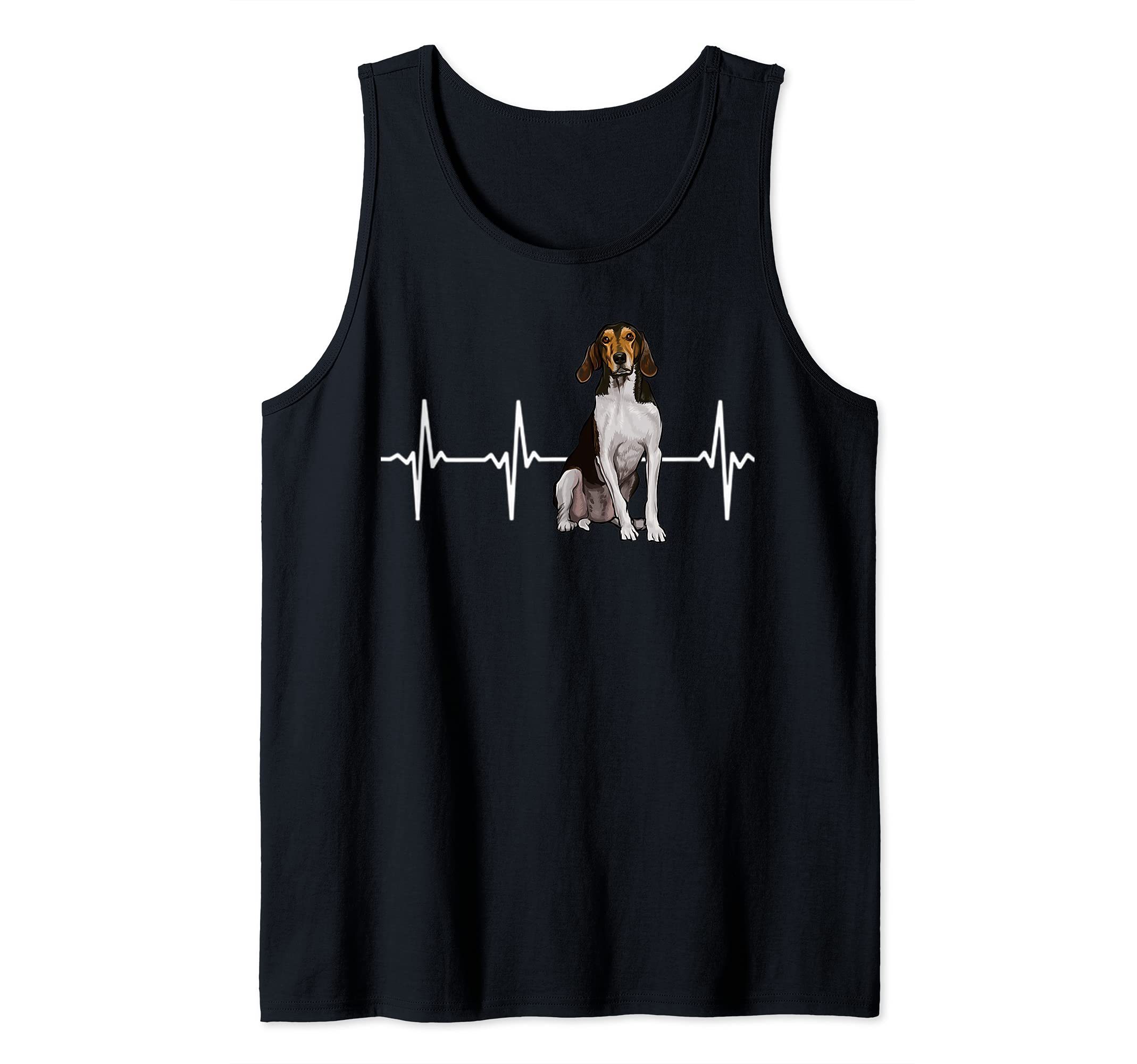 Treeing Walker Coonhound Heartbeat Dog Lover Tank Top