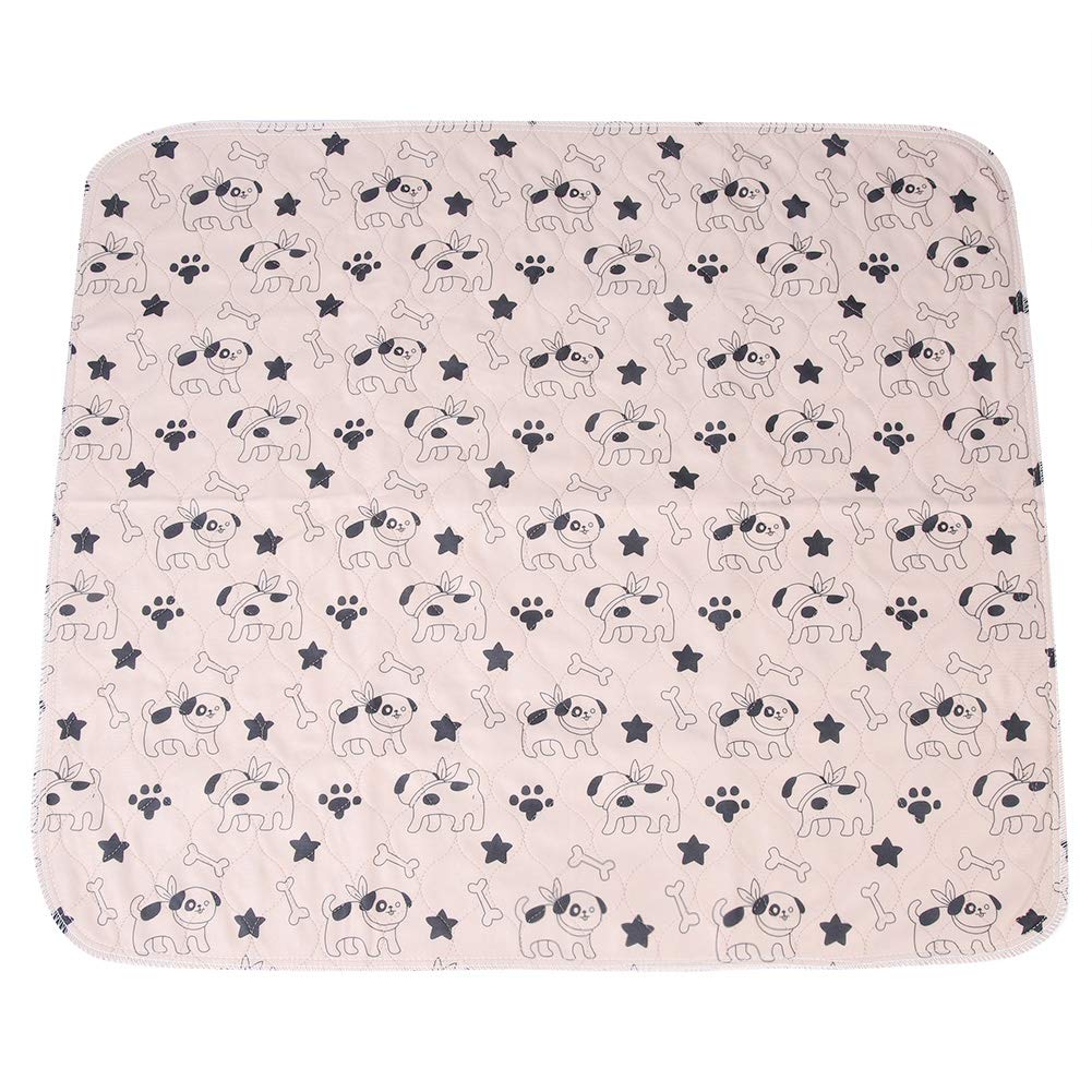 Oumefar 3 Sizes Waterproof Dog Pee Pad Cute Absorbent Whelping Pads Non Slip Puppy Urine Mat for Dogs Training Travel Whelping(70 * 80cm)