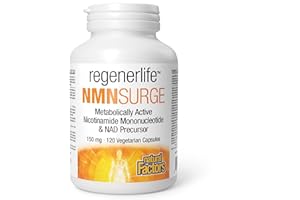 Natural Factors Regenerlife NMNSURGE, 150 mg, 120 vegetarian capsules, Metobolically Active (Vitamin B3) Nicotinamide Mononuc