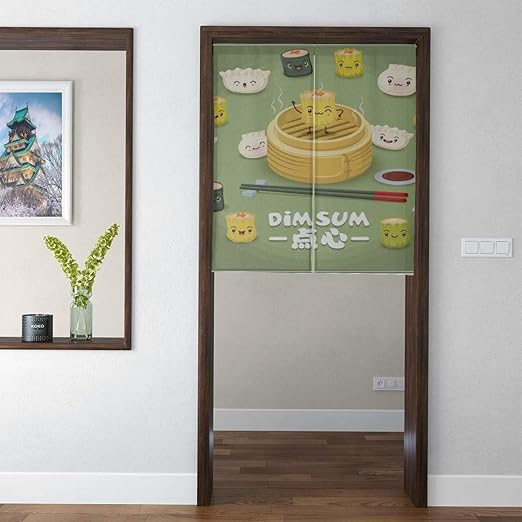 Amazon Com Lexav Japanese Short Style Home Door Curtain Cute Chinese Food Cartoon Noren Curtain Tapestry Door Tapestry For Home Decor Home Kitchen