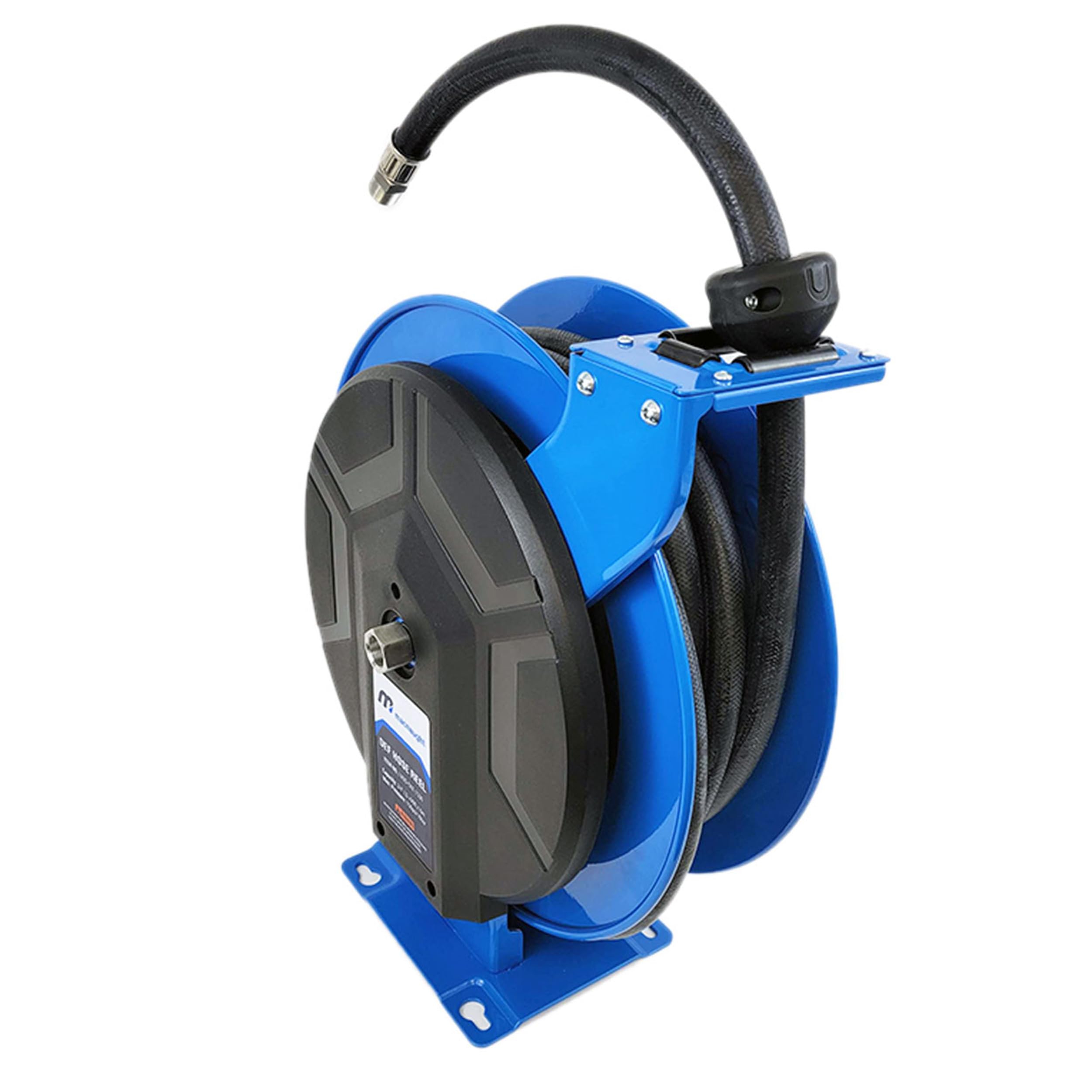 Photo 1 of Macnaught Heavy Duty Slow Retraction UREA/DEF Hose Reel 3/4” x 30' Dual Pedestal Design with Heat Treated Heavy Duty Gauge Steel, Adjustable Guide Arms, Easy to Service Ball Bearing swivel
