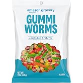 Amazon Grocery, Gummi Worms Candy, 8 Oz
