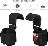 WFX Weight Lifting Hooks Non-Slip Rubber Grips 8mm Neoprene Padding 600 lbs view 5