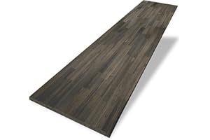 Howizz 60 x 25 in. Solid Wood Table Top, Mocha Stained Acacia Desktop for Standing Desk/Office Tabletop/Countertop, 0.7in. Thick