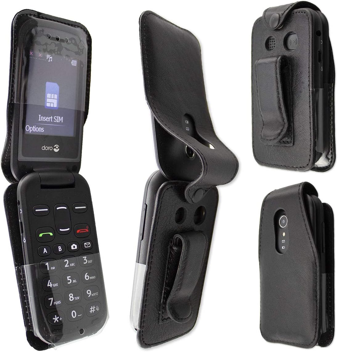 caseroxx LeatherCase with belt clip for Doro 2404 made of real leather