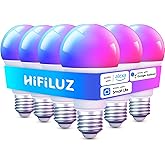 HIFILUZ Smart Light Bulbs, Color Changing Light Bulbs, 850LM RGBWW Smart WiFi Light Bulbs Work with Alexa and Google Assistan