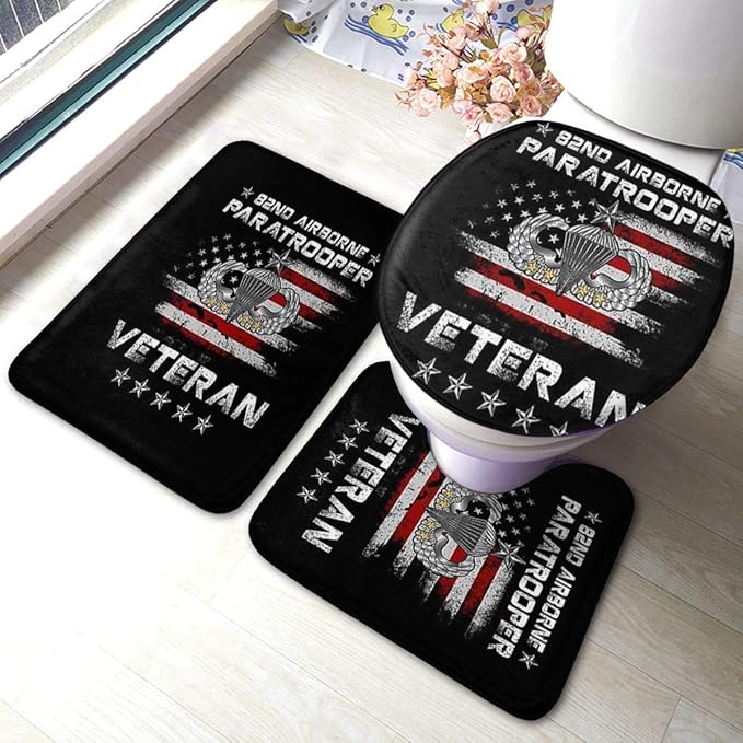 VBMGHDDS Vintage US Navy American Flag Bathroom Rug Mat