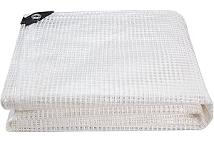 DONIKS Clear Greenhouse Heavy Duty tarp 14 Mil Clear Waterproof Cover,UV Resistant Poly Tarp with Grommets 8x10ft Superior Strength,for Gardening, Farming, Nursery, Garden