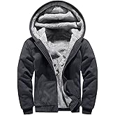 Men's Heavyweight Fleece-Lined Hoodie, Thickened Warm with Kangaroo Pocket for Outdoor & Casual Wear