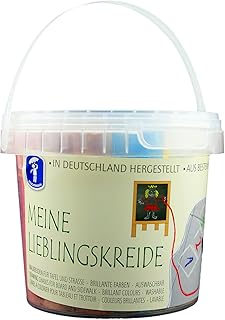 Feuchtmann Spielwaren 6575001 - MEINE LIEBLINGSKREIDE brilliante Kreide für Straße und Tafel, 20 Stangen im wiederverwendbaren Spieleeimer