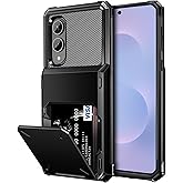 Vofolen for Samsung Galaxy S25 Edge Case Wallet with Card Holder Dual Layer Heavy Duty Shockproof Hidden Flip 4-Card Slots Large Storage Protective Galaxy S25 Edge Wallet Case for Women Men, Black