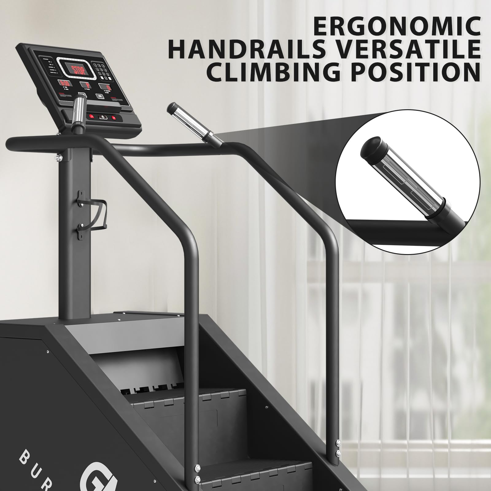 GMWD Stair Stepper Machine, Commercial Grade Stair Climber with LED Display, Stair Machine for Cardio, 15 Resistance Levels, 24-164 Steps/Min, Exercise Machine for Home