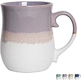 Bosmarlin Extra Large Ceramic Coffee Mug, 26 Oz, Dishwasher and Microwave Safe, Big Oversized Tea Cup, Reactive Glaze (Purple)