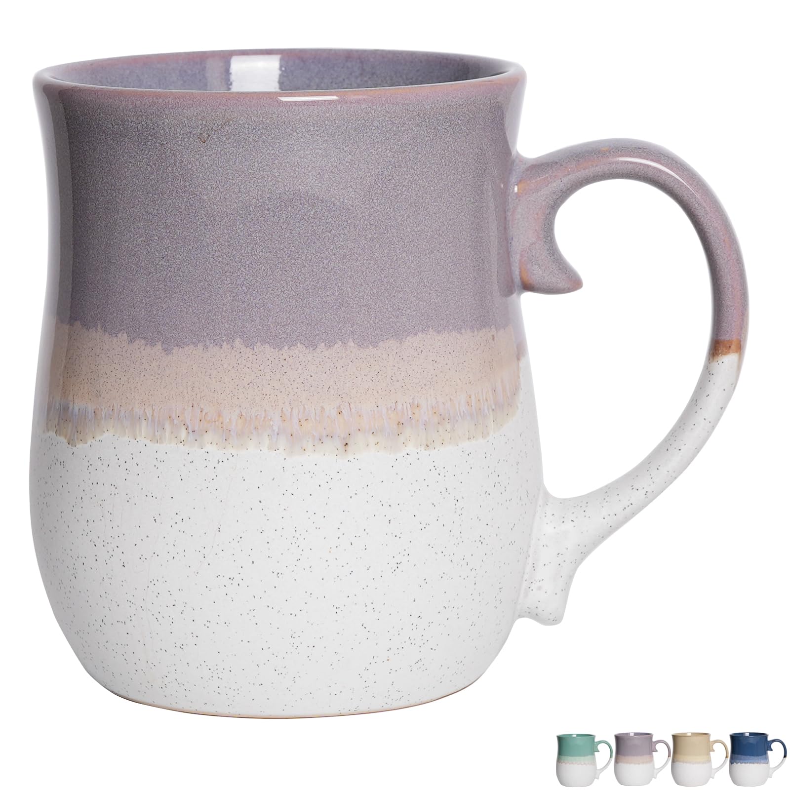 Photo 1 of Bosmarlin Extra Large Ceramic Coffee Mug, 26 Oz, Dishwasher and Microwave Safe, Big Oversized Tea Cup, Reactive Glaze (Purple)