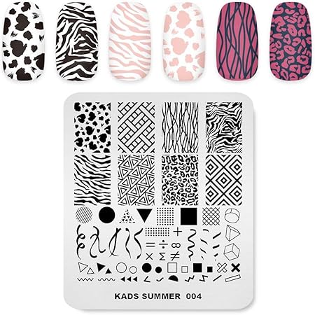 Amazon Kads ネイルスタンピングプレート ネイルプレート 夏の日 ライン フラミンゴ ネイルイメージプレート ネイルアート道具 Su004 Kads ネイルスタンパー ステンシル 通販
