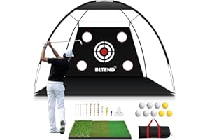 Bltend Golf Net - 10x7ft Golf Practice Nets for Backyard Driving Real Golf Balls, Golf Hitting Training Net for Indoor Outdoor Use - Golf Training Equipment