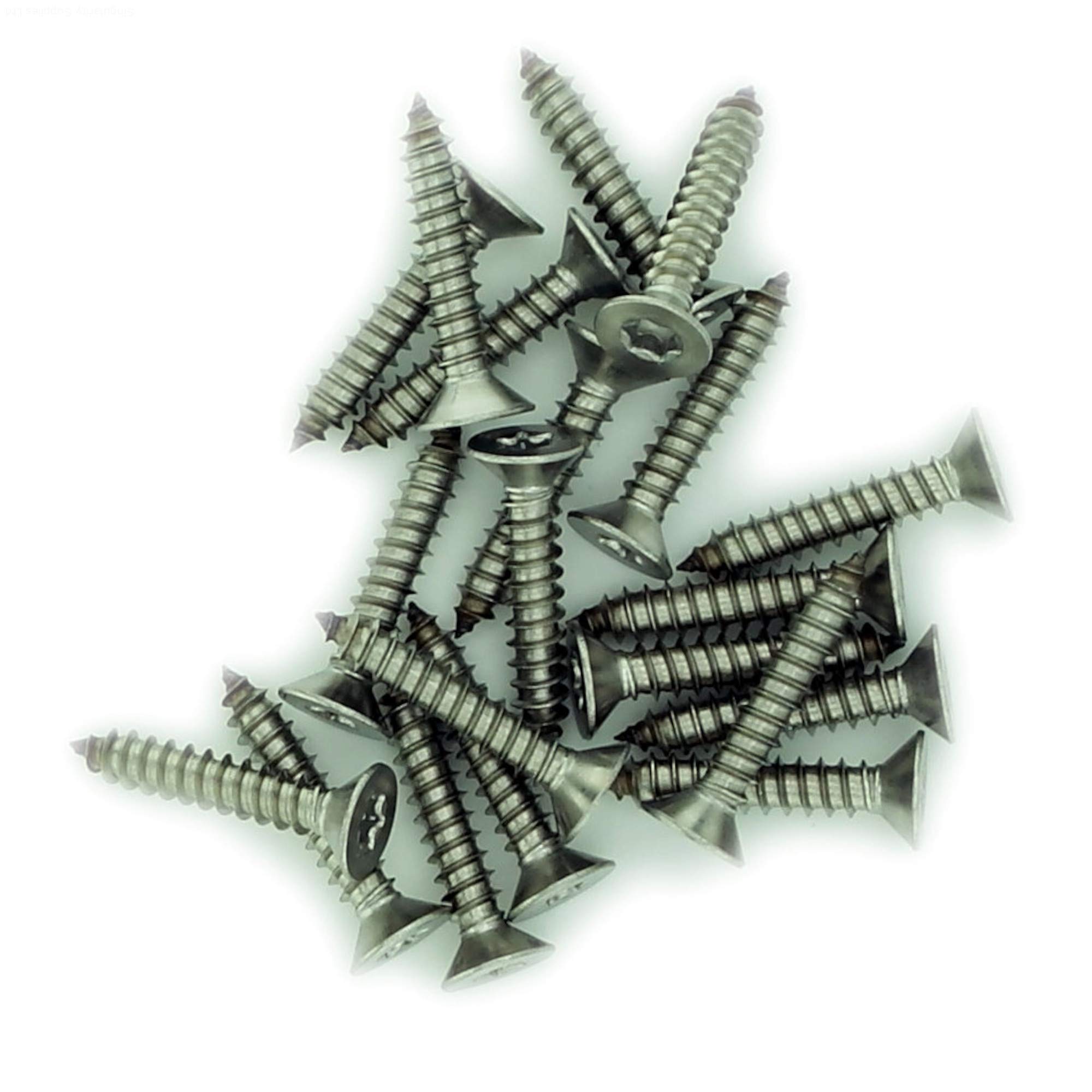 No.4 x 1.25 (2.9mm x 32mm) TX Countersunk Self-Tapping Screw - Stainless Steel (A2) (Pack of 20)