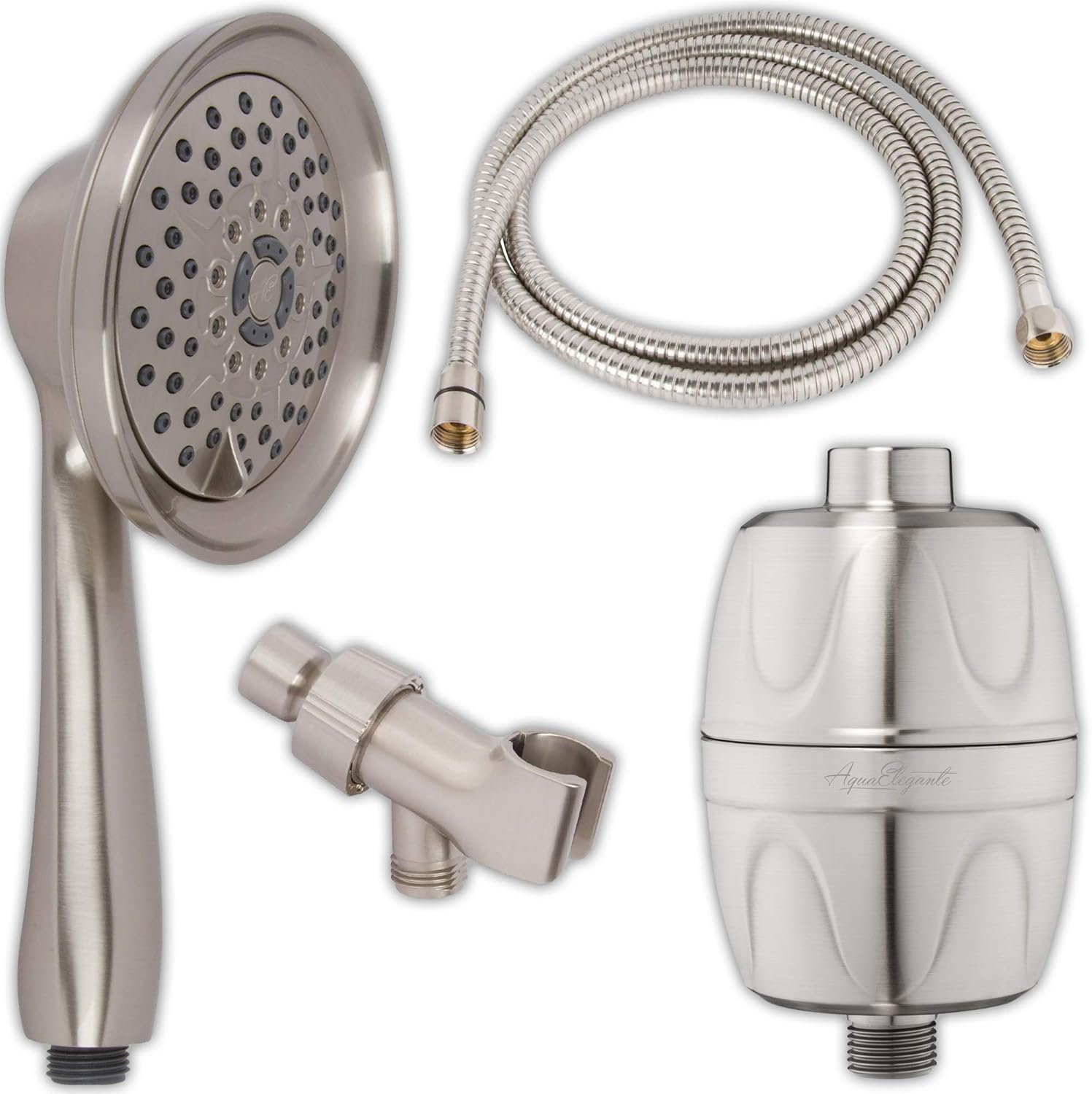 Handheld Massager Shower Head Bundle + Filter High Pressure Massage