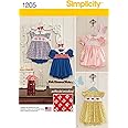 Simplicity 1205 Baby Dress and Bloomers Sewing Patterns, XXS-L