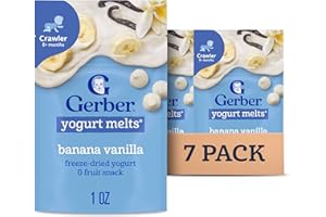 Gerber Baby Snacks Yogurt Melts, Banana Vanilla, 1 Ounce (Pack of 7)
