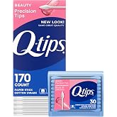Q-tips Cotton Swabs, Precision Tips, 170 Count + 30 Count Travel-Size Pack &ndash; Household Essentials, Beauty &amp; Personal Care
