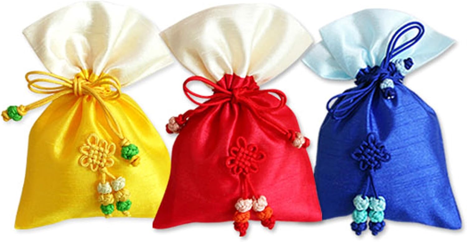 Zoquna Korean Traditional Silk Lucky Bag Fortune Pocket Cosmetics Gift