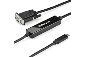 StarTech.com 3ft/1m USB C to VGA Cable - 1920x1200/1080p USB Type C to VGA Video Active Adapter Cable - Thunderbolt 3 Compati