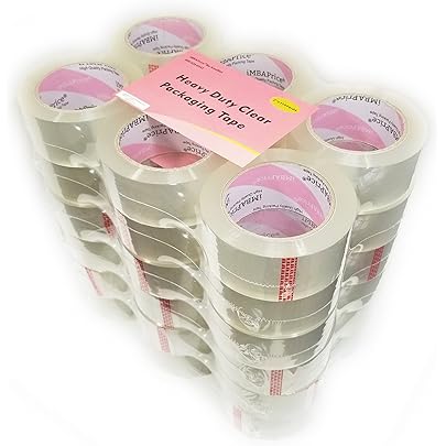 iMBAPrice Sealing Tape - 1 Box of Premium (36 Roll of 110 Yards) 36x330 Feet Long 2" Wide Ultra Clear Shipping Packaging Tape