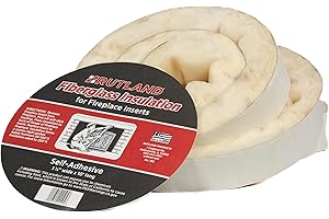 Rutland Products 1111 Fireplace Insert Insulation Fiberglass, 1-1/2-Inch by 10-Feet, 1-1/2" x 10', Yellow, Model:105