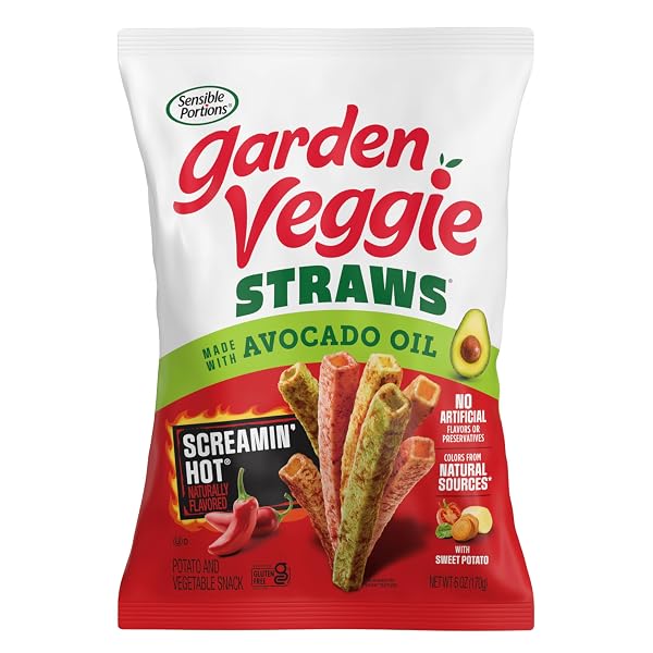 SENSIBLE PORTIONS GARDEN VEGGIE STRAWS, SCREAMIN’ HOT, 6...