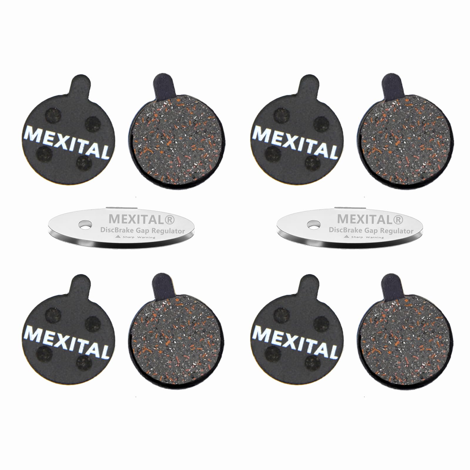 MEXITAL 4 pairs Disc Brake Pads fit for Zoom DB280 DB350 DB450 DB550 DB650 Alongha SNG Apse Artek Apollo Shockwave X-Rated