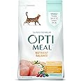 Optimeal Natural Dry Cat Food for Adult Cats - Proudly Ukrainian - Tasty and Nutritional Cat Food Dry Recipe with Immunity Support for Healthy Felines (3.3 lbs, Chicken & Brown Rice)