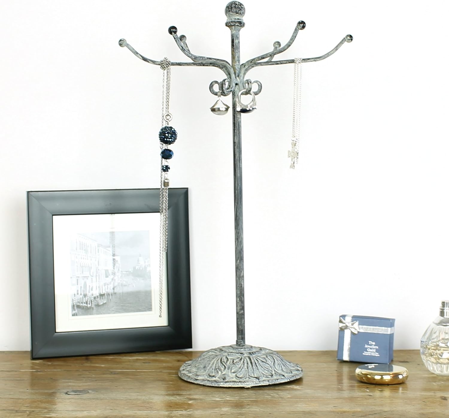 Jewellery Hanger Holder Stand Metal Shabby Chic Necklace Earrings